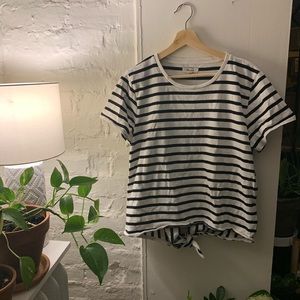 Madewell Tie Back Striped Shirt